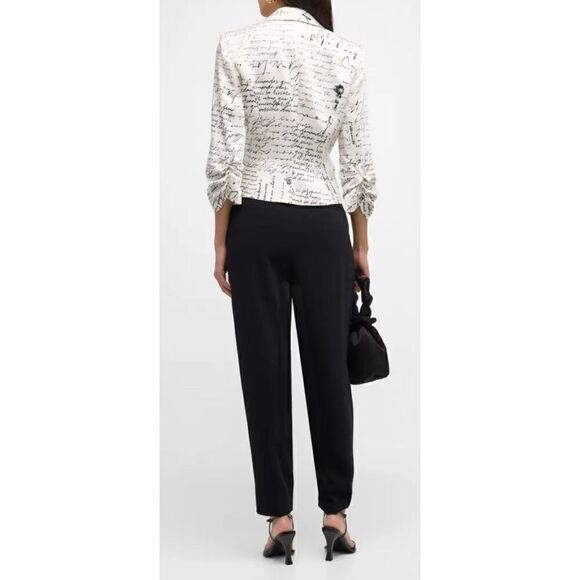 Cinq a Sept Black Pleated Wide Leg Pant NWT Size 6 - Picture 2 of 10